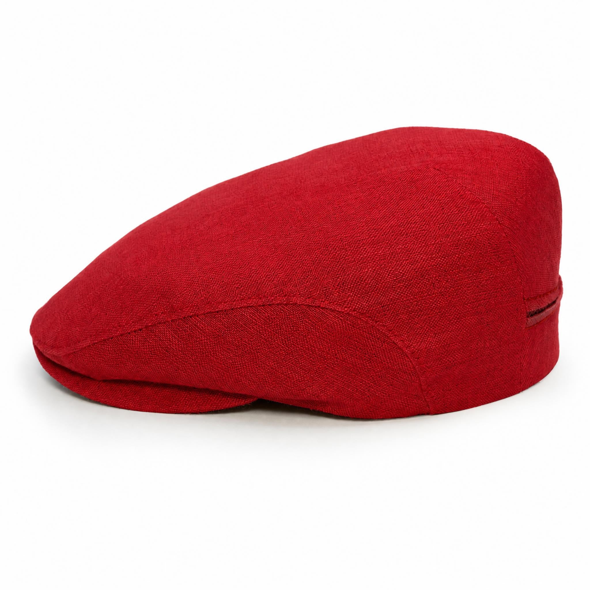 Bold Red - Linen Cap